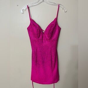 Dave & Johnny Vibrant Pink Dress